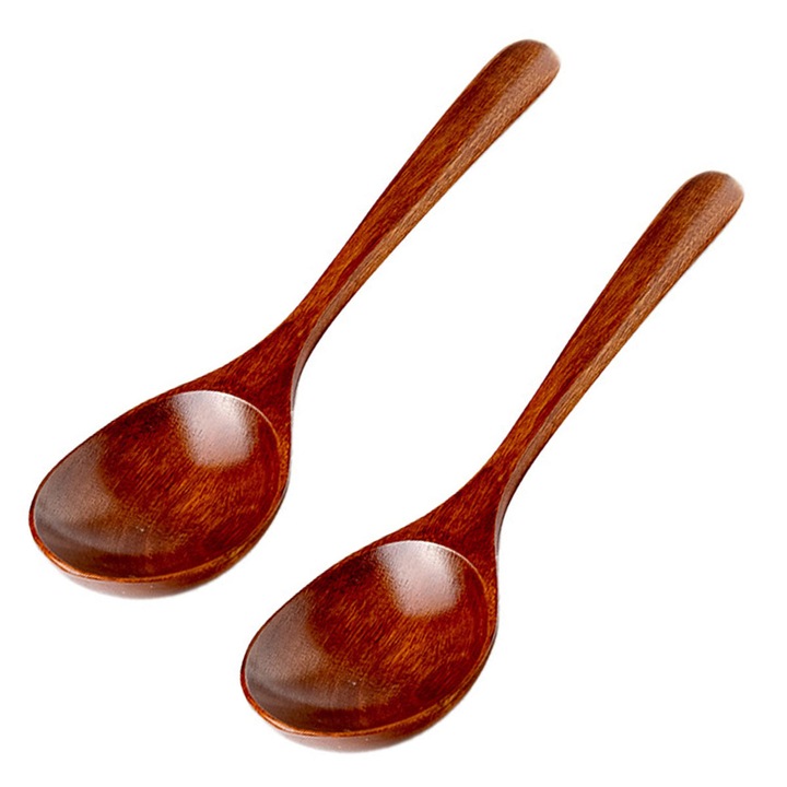 Set 2 linguri din lemn pentru ramen, Fokelyi, design elegant, culoare maro, 20x6cm