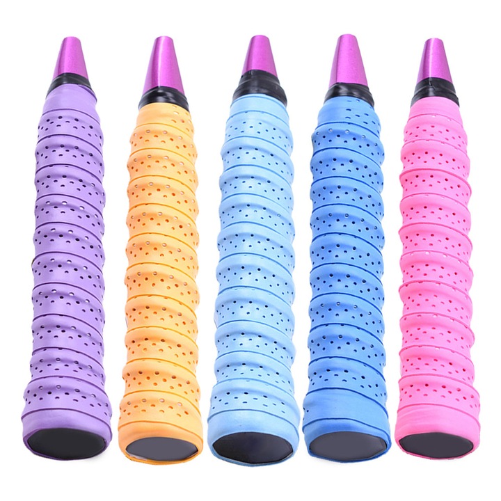 Gripuri tenis HERUSI set 5 culori perforate absorbante