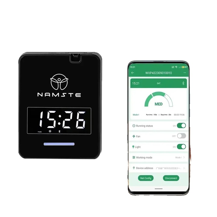 Електрически ароматен освежител за въздух, Bluetooth управление, 300 мл капацитет, Bluetooth WIFI черен, EU