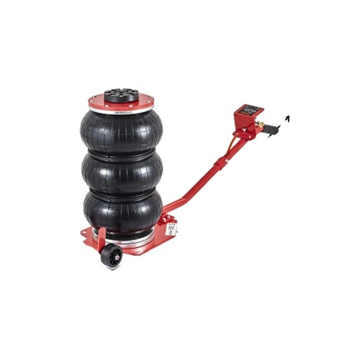 Elevator pneumatic 3 tone, capacitate de ridicare 5.5-17.7 inch, cu roti si maner ajustabil