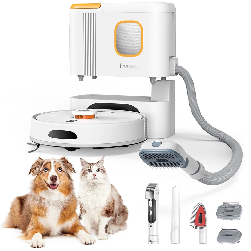 Aspirator robot Teendow D20S Max+, putere de aspiratie 6000Pa, navigare LiDAR, capacitate sac 3L