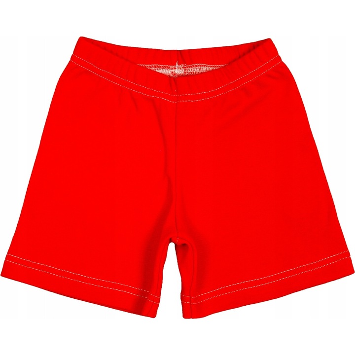 Pantaloni scurti bebelusi, KLEKLE, bumbac 100%, rosu, cu talie elastica