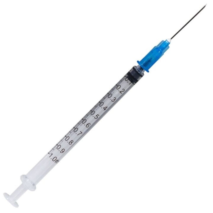 Комплект от 50 инсулинови спринцовки 1 ml с 3 подвижни игли 23G, 0.6 x 25 mm, PRIMA