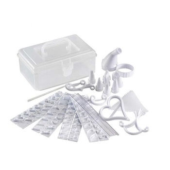 Set pentru decorare torturi si prajituri, plastic, 100 de piese Set pentru decorare torturi si prajituri, plastic, 100 de piese