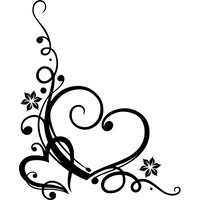 sticker decorativ - smaer - floral inimoare - 25cm x 20cm - negru imagen 48_0_
0