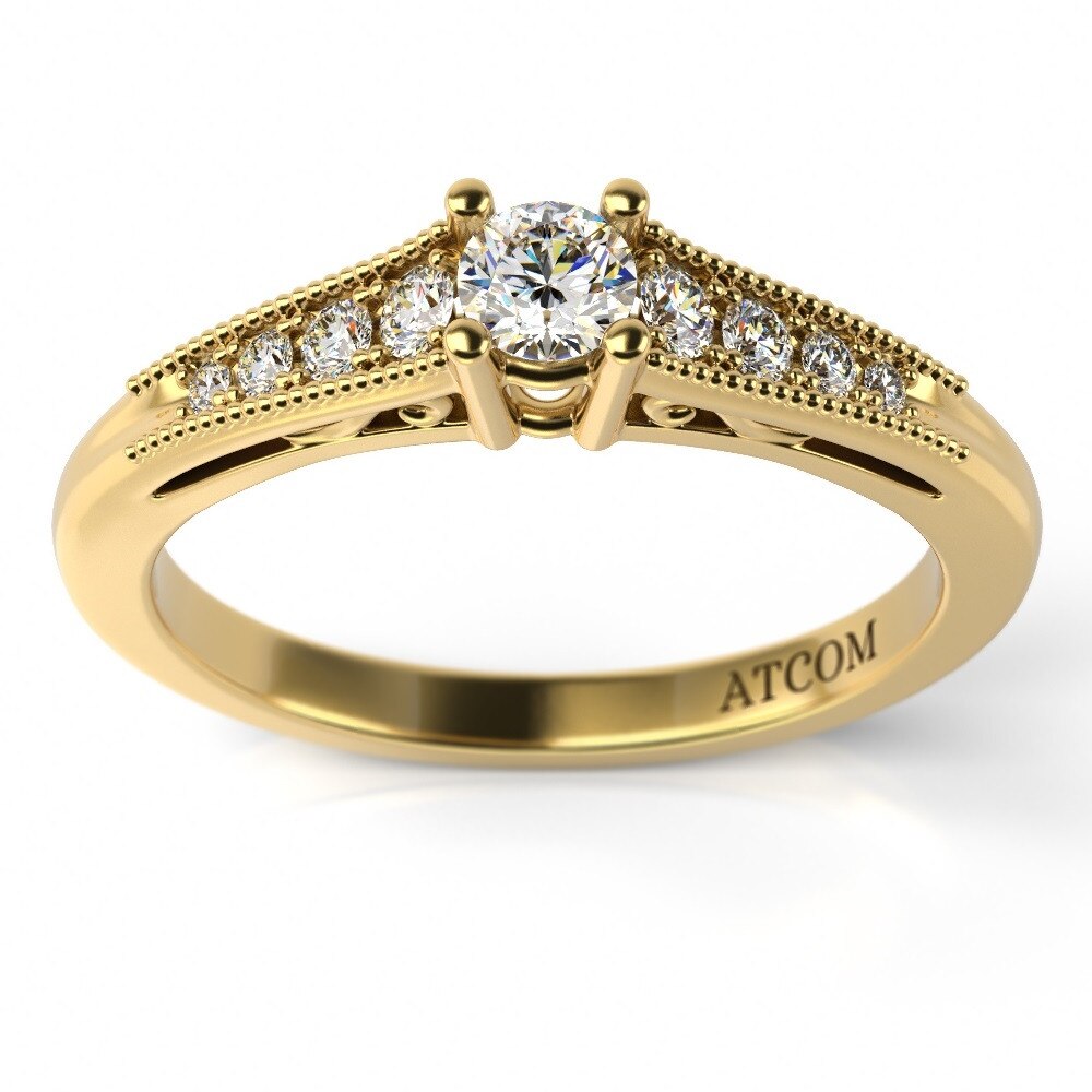 Inel de logodna din aur galben cu diamante Felix, 54