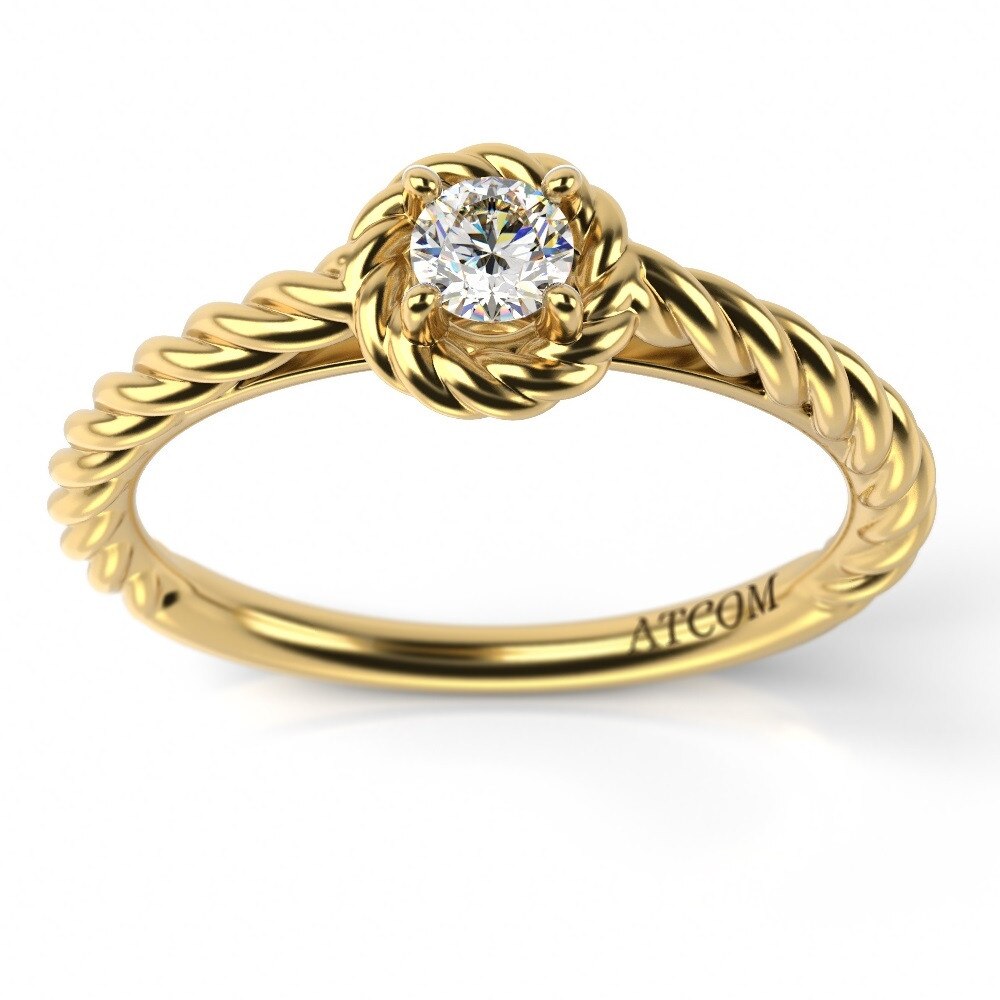 Inel de logodna din aur galben cu diamant Maurice, 58