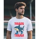 Tricou barbat Tralelero Tralala cu imprimeu Tralalero Tralala Funny Italian brainrot Shark meme T Shirt, Cri-Flo, din bumbac 100%, Alb, Marime 2XL