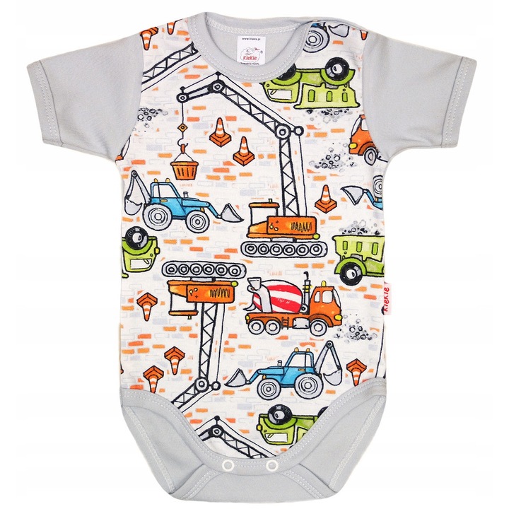 Body baieti EXCAVATORS, KLEKLE, Bumbac, Gri