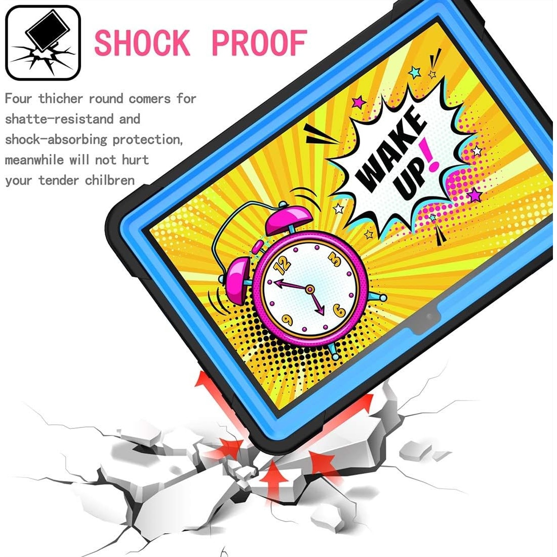 Husa Hard Sigloo pentru Apple iPad 9th/8th/7th Gen (2021/2020/2019), 10.2'', Protectie Completa, Suport Creion, Stand rotativ, Curea Umar, Anti-Soc, Albastru F