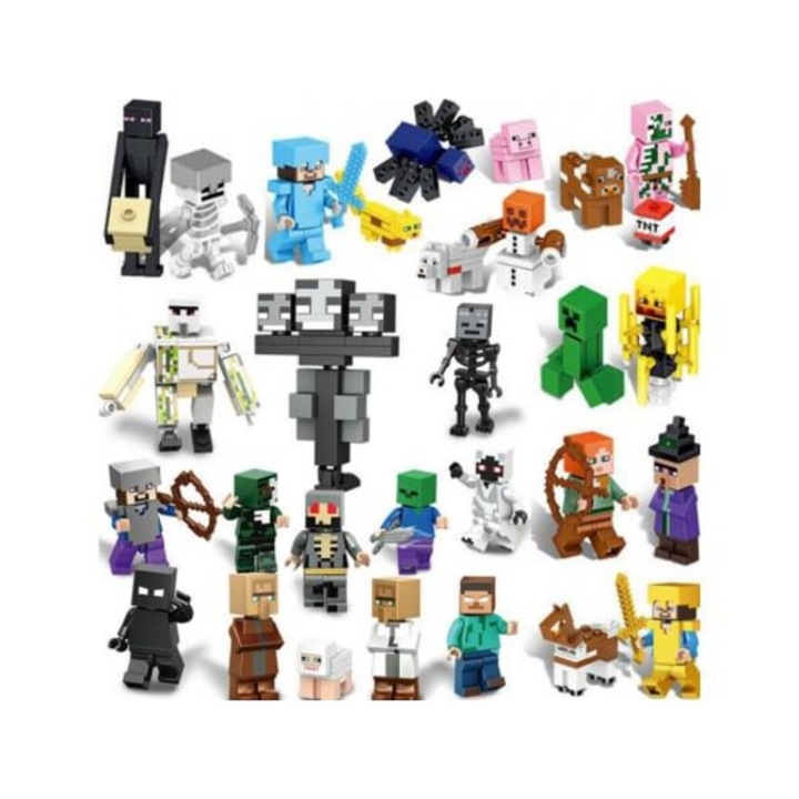 Set Minecraft 29 minifigurine, pentru copii, 4.5cm, plastic ABS, multicolor
