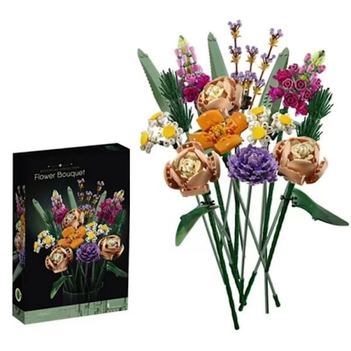 Букет от изкуствени цветя, Комплект за изграждане, 15 стъбла, Многоцветен, 10280