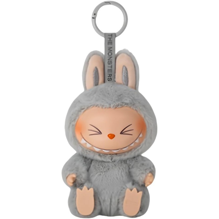 Ключодържател Labubu, Plus, 17 см, 3-6 години, сив