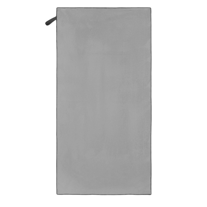 Плажна кърпа CARODIS, микрофибър, 150x75 см, сива, ултра абсорбираща