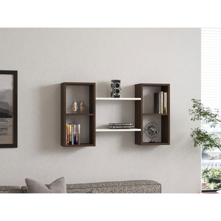 Rafturi perete, Natural Touch, UnicUtil, 105 x 60 x 20 cm, Alb Nuc