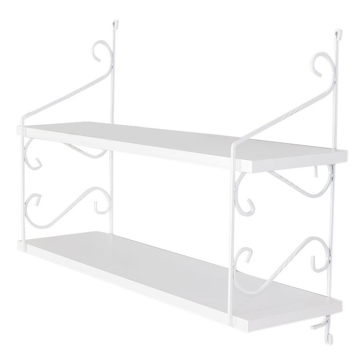 Fali polcok, Vintage Line, UnicUtil, 72 x 51 x 20 cm, Fehér