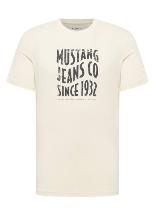 Mustang póló, Austin modell, normál szabású, krémszínű, pamut