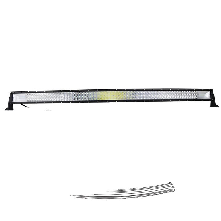 Bara luminoasa cu LED, design curbat, optiuni de lungimi multiple, 42 inch fara cablare