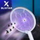 2в1 електрически капан за комари и мухи с LCD дисплей, 360-400nm UV LED светлина, 3000V, 1200mAh батерия, USB-A/USB-C зареждане, режим на осветление или пакет, таймер, брояч, идеален за вътрешна и външна употреба – Blixtar