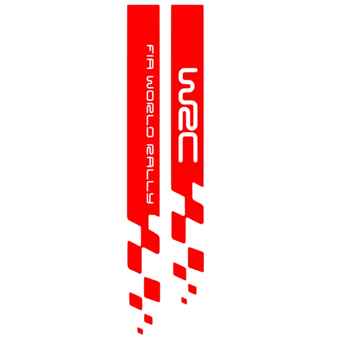 Sticker Dungi Capota tip WRC, rosu