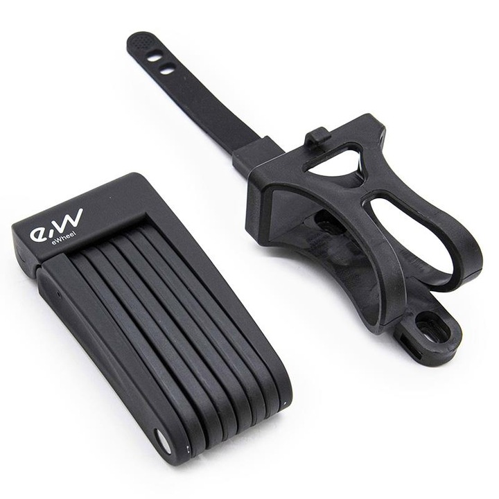 Lant anti - furt, trotinete / biciclete / scutere electrice, 80 cm, model 5, negru, Motorevolution