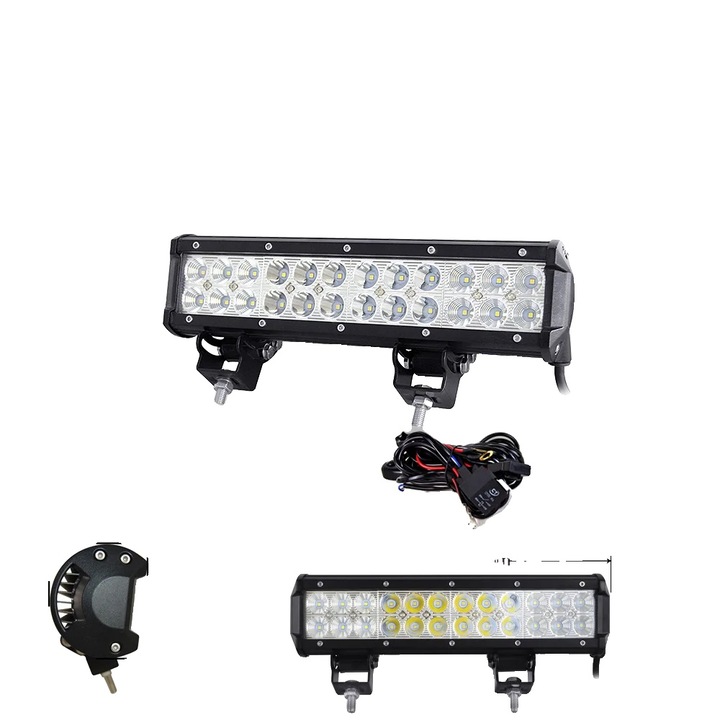 LED fénysáv, vízálló, tartós, 30 cm-es kábelezéssel, 72 W