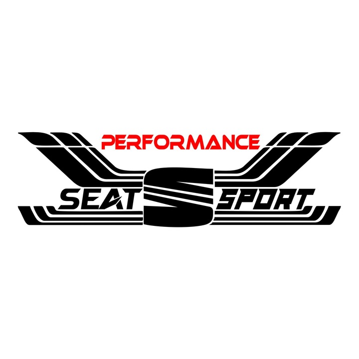 Sticker Auto Seat Sport perfromance, 40 cm, negru