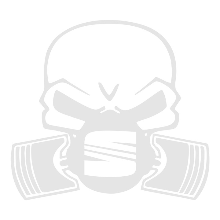 Sticker Auto Seat Skull, 20 cm, alb