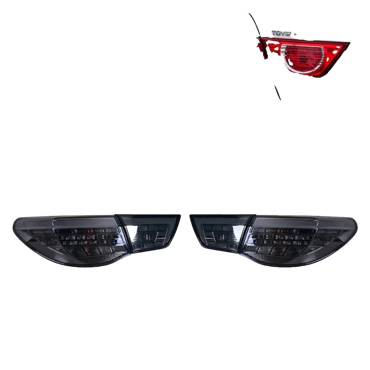 Hátsólámpa Szerelvény Toyota Mark X, 2010-2012, Fekete, 12V
