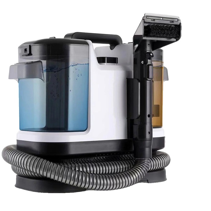 Aspirator vertical Akitas V10A 450W, 45kPa, fara fir, rosu, 2.15kg, set cu suport de perete si filtru HEPA