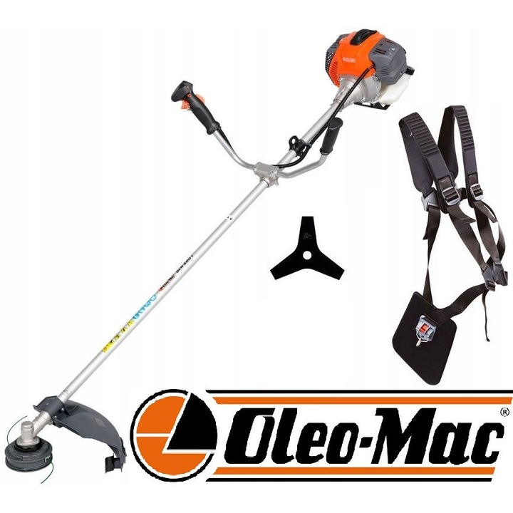 Coasă OLEO-MAC BCH 310 T, benzină, 4T, 1,2 CP, 0,8 l, 6,7 kg, set cu disc cu 3 dinți și cap Tap&Go