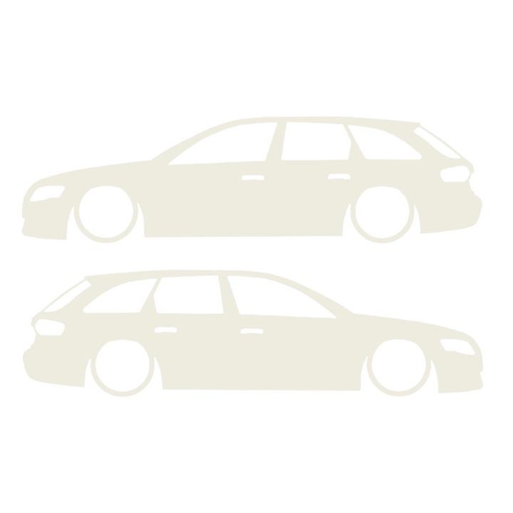 Sticker x2, Audi A4 B8 Avant, alb, 20cm
