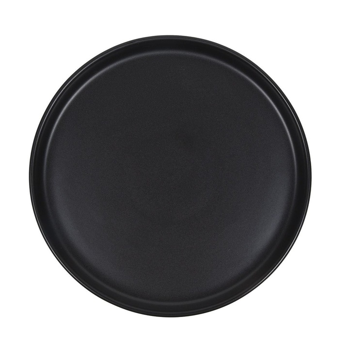 Farfurie Ceramica Neagra Shopiens, Stil Nordic, Fructe, Desert, 19cm