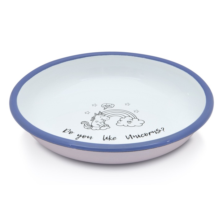 Farfurie adanca 0.75l Unicorn Metalac email/18cm/0.75l