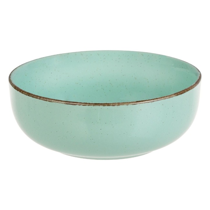 Mentazöld porcelán tál, Nordic Style, 1100ml, salátákhoz, levesekhez vagy tésztákhoz, Ø20cm