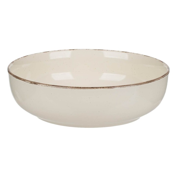 Nordic Style bézs kerámia tál 1100ml salátákhoz, levesekhez vagy tésztákhoz Ø20cm