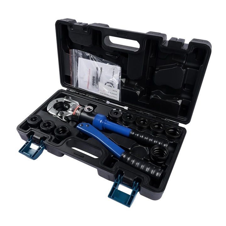 Clește de crimpare 12mm-28mm, design ergonomic, compatibilitate tensiune variată