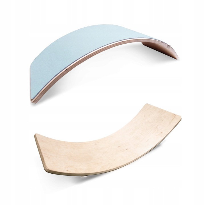 Placa balans MAMOI, 30x80cm, lemn natural, filc gri, capacitate 100kg