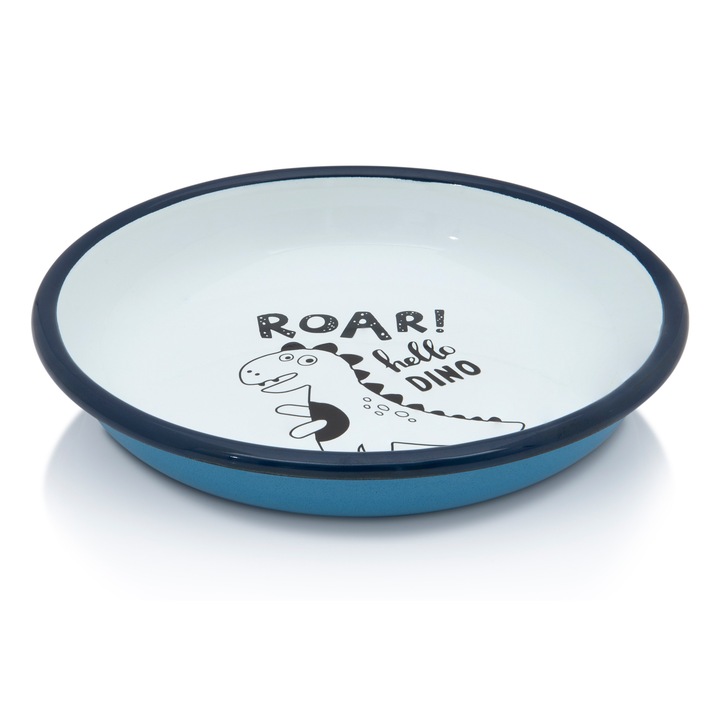 Farfurie adanca 0.75l Dino Metalac email/18cm/0.75l