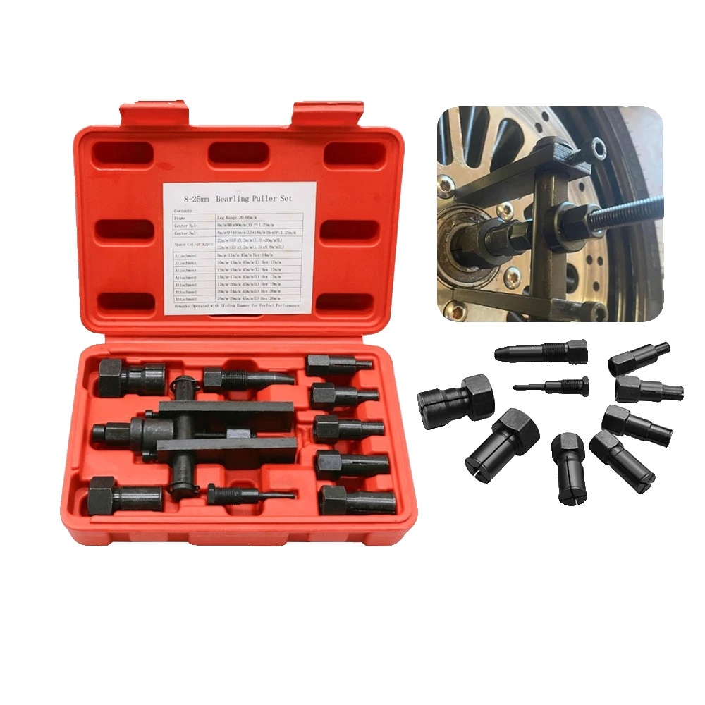 aurale 2点セット Set extractor rulmenti interior, 10 coliere, otel aliaj, 8-25mm