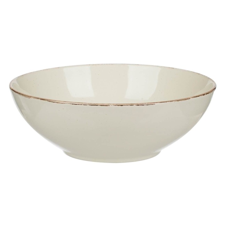Nordic Style bézs porcelán tál 1700ml salátákhoz, tésztákhoz, levesekhez vagy tálaláshoz Ø23,5cm