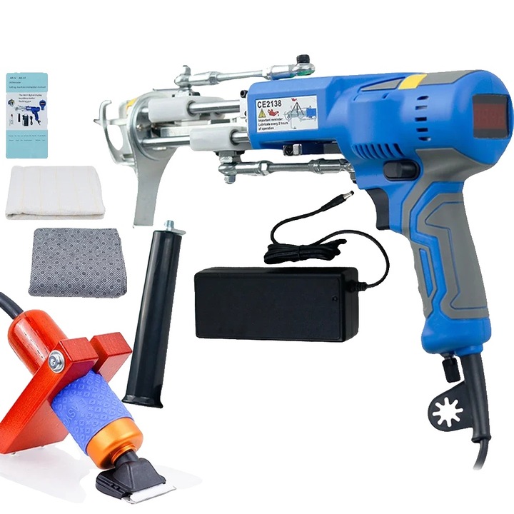 Elektromos csomózópisztoly, AK-V, állítható sebesség 1000-6000 fordulat/perc, elülső világítás, 100V-240V, 6KG