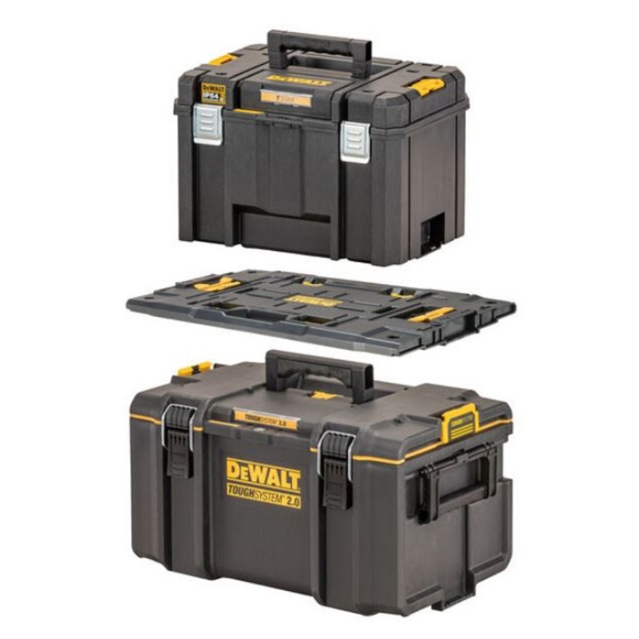 Set cutii unelte DeWALT ToughSystem 2.0 DS300, adaper, dimensiuni 440x302x333mm, 554x375x317mm, capacitate maxima 30kg, 50kg