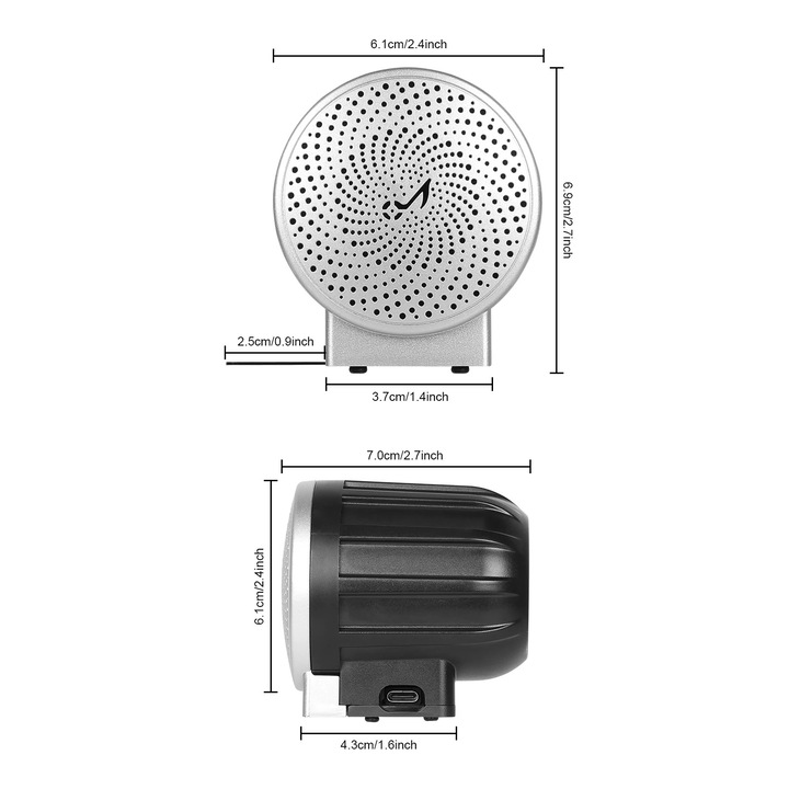 Motorkerékpár hangszóró, IP67 vízálló, Bluetooth 5.4, kormánykerékről vezérelhető, 12V, 15W