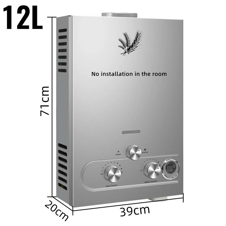 Incalzitor instant, 24KW, 12L, design compact, eficienta ridicata