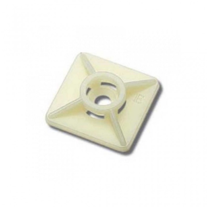 Suport adeziv mare 27 x 27 alb set 100 buc Elematic