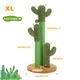 Stalp de zgariat pentru pisici Cactus, 83CM inaltime, 3 stalpi, jucarie interactiva inclusa, 40x40cm