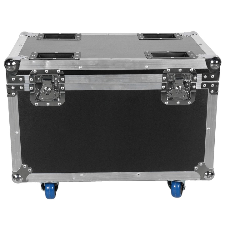 Troler pentru lumini, negru, cu roti integrate si maner retractabil, pentru 4 lumini LED de 200W