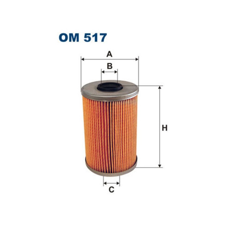 Filtron OM 517 olajszűrő, 28x28mm, 82mm, 128,5mm
