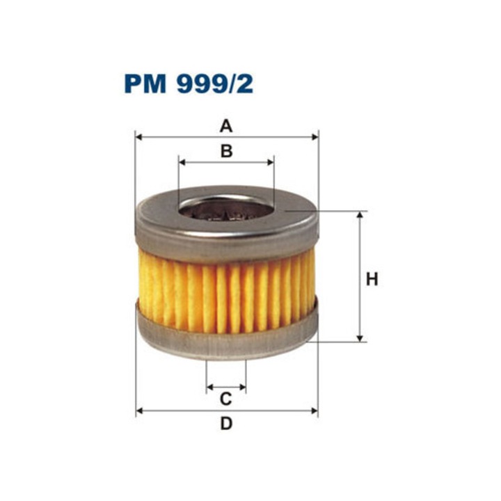 Filtron PM 999/2 üzemanyagszűrő 14x4mm, 28x28mm, 20mm